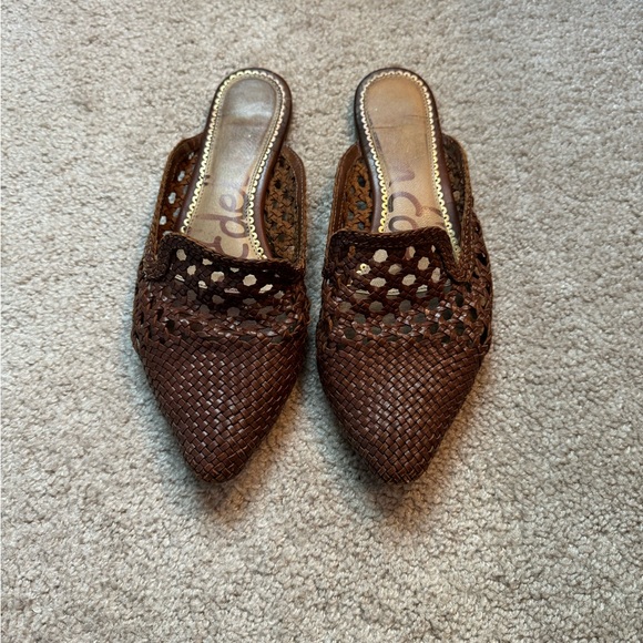 SAM EDELMAN Navya Woven Leather Mules - Picture 4 of 4